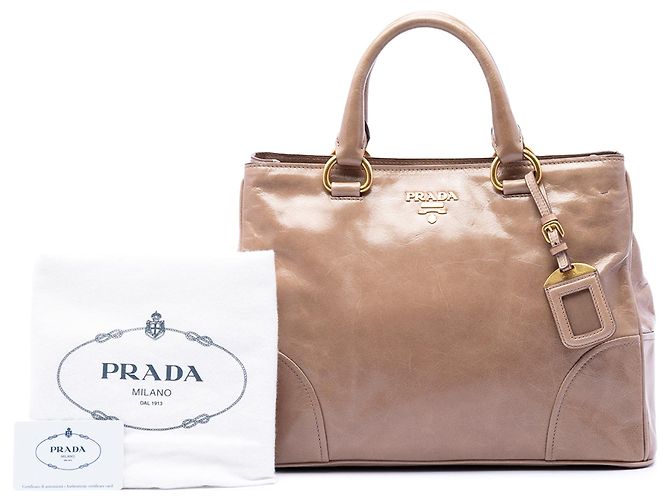 Bolso Prada Vitello Shine marrón Castaño - vista 7
