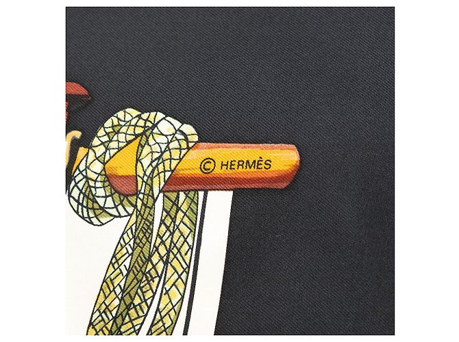 Sciarpa in seta Hermès Passementerie 90 bianca Bianco - vista 7