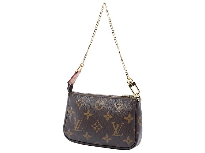 Borsa Louis Vuitton Monogram Mini Pochette Accessoires marrone - vista 2