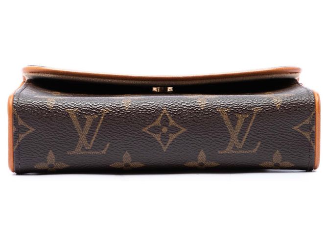 Borsa a tracolla Louis Vuitton Monogram Pochette Florentine marrone - vista 3