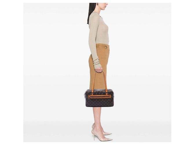 Borsa a tracolla Louis Vuitton Monogram Cite GM marrone - vista 7