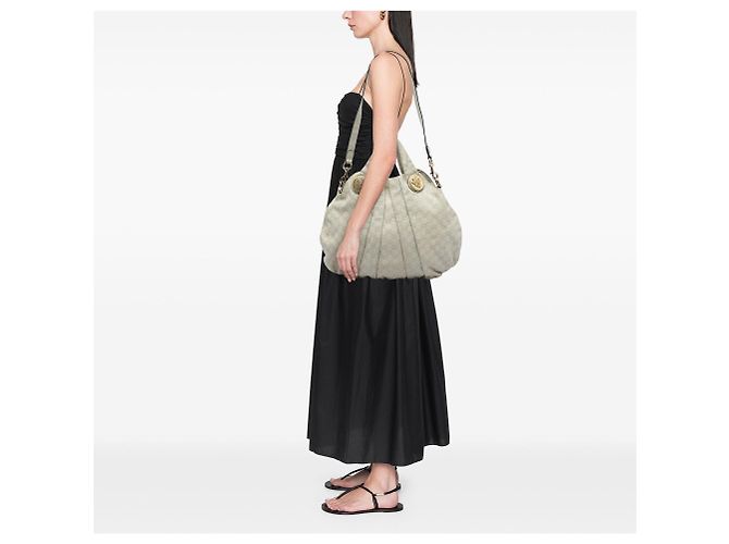 Borsa Gucci Large Guccissima Hysteria marrone - vista 5