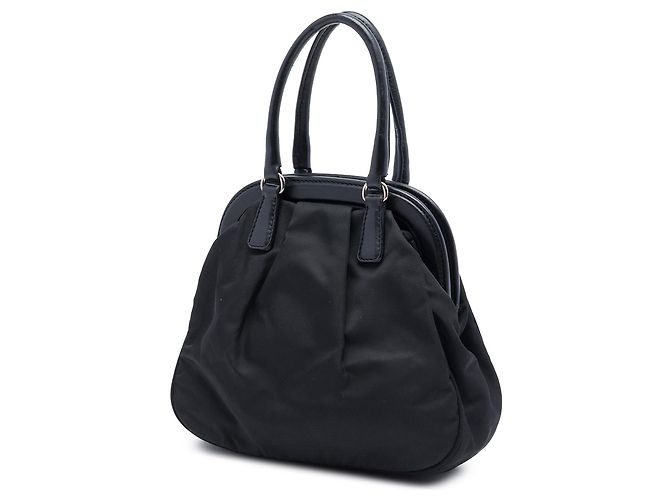 Borsa a mano e a spalla Prada Black Beaded Tessuto Evening Bear Frame Nero - vista 2