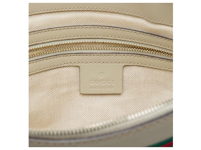 Borsa a tracolla Gucci GG Canvas Web bianca Bianco - vista 5