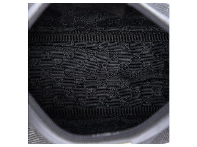 Bolsa de ombro em denim Gucci Web preta Preto - vista 4