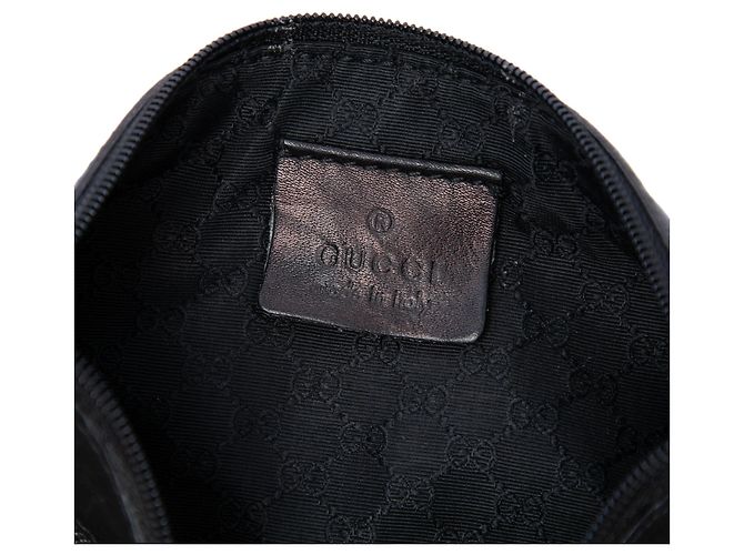 Bolsa de ombro em denim Gucci Web preta Preto - vista 5
