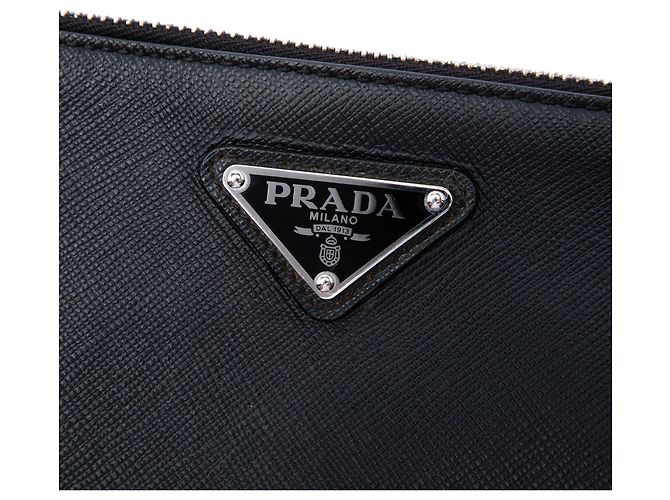 Clutch Wristlet Saffiano nero Prada - vista 5