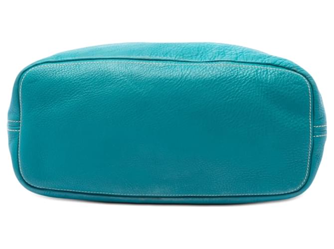 Borsa Hobo Prada Vitello Daino blu - vista 3