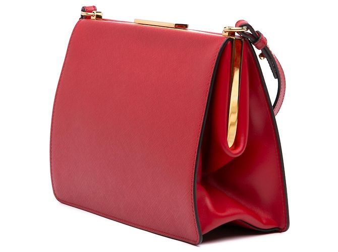 Borsa a tracolla Red Prada Saffiano e City Calf Light Frame Rosso - vista 2
