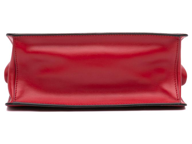 Borsa a tracolla Red Prada Saffiano e City Calf Light Frame Rosso - vista 3