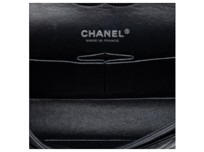 Borsa a Spalla Chanel Medium Classic Chevron Lambskin So Black Double Flap Nero - vista 4
