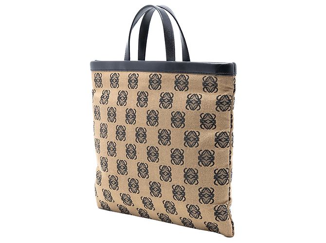 Tote in tela Anagram beige LOEWE - vista 2