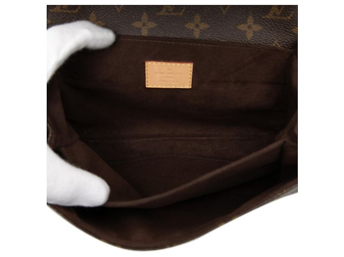 Borsa Louis Vuitton Monogram Pochette Metis marrone - vista 4
