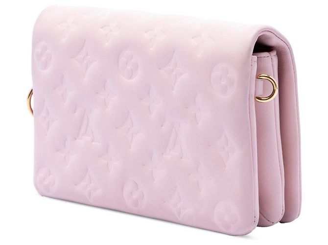 Louis Vuitton Monogram Prägedesign Lammleder Pochette Coussin Umhängetasche Rosa Pink - Ansicht 2