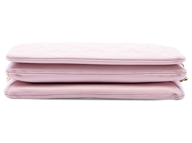 Louis Vuitton Monogram Prägedesign Lammleder Pochette Coussin Umhängetasche Rosa Pink - Ansicht 3