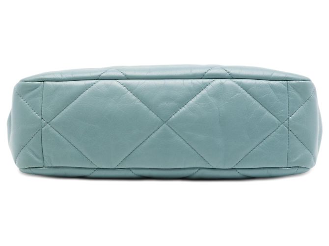 Borsa Chanel 19 in agnello blu grande - vista 3
