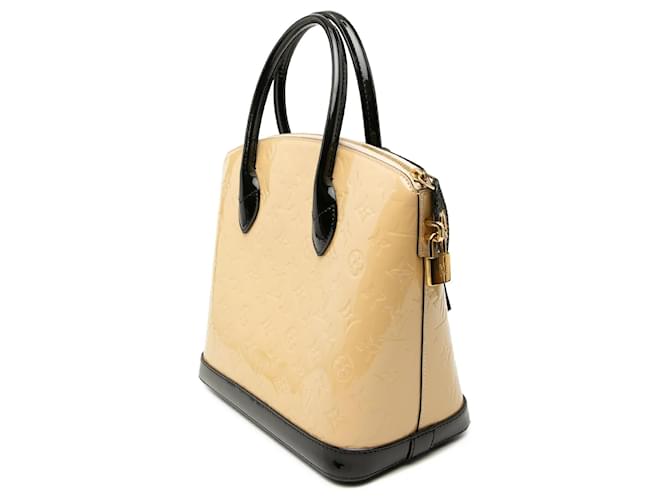 Borsa Louis Vuitton Monogram Vernis Lockit PM Beige - vista 2