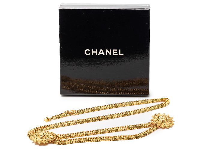 Chanel CC Gold Plated Double Sun Chain Link Gürtel Gold Golden - Ansicht 5