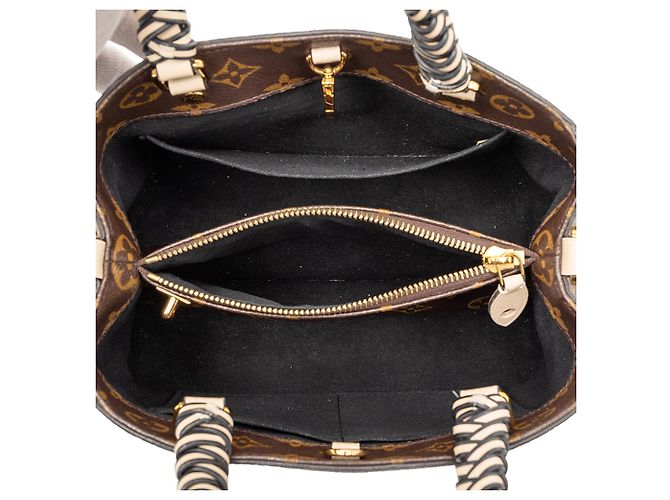 Bolsa Louis Vuitton Monogram Montaigne BB com alça trançada marrom - vista 4