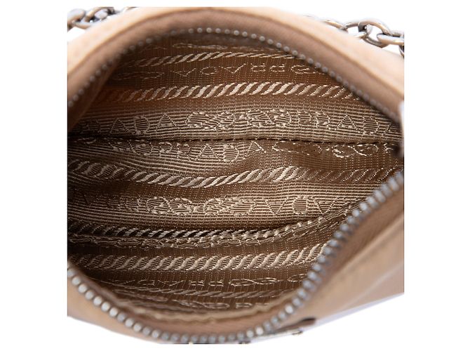 Borsa Prada Mini Tessuto Re Edition 2005 Beige - vista 4