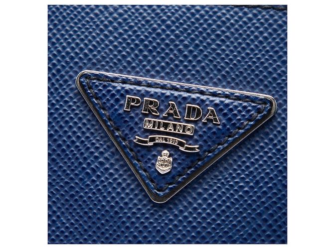 Borsa Tote Saffiano Soft Shopping Convertible blu Prada - vista 5