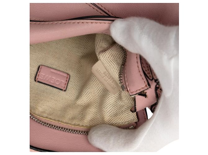 Mini borsa Puzzle in pelle di vitello rosa LOEWE - vista 6