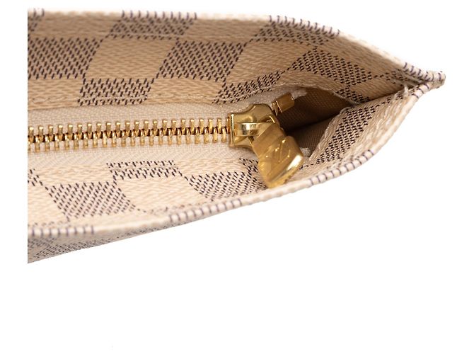 Borsa Tote Louis Vuitton Damier Azur All In MM Tan Cammello - vista 7