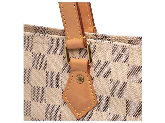 Borsa Tote Louis Vuitton Damier Azur All In MM Tan Cammello - vista 9