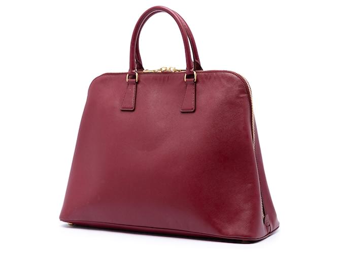 Borsa Prada Extra Large Saffiano Lux Promenade rossa Rosso - vista 2