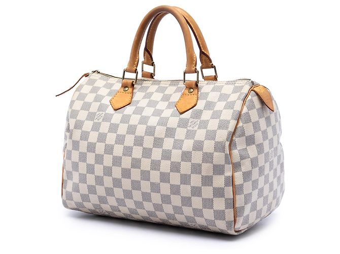 Borsa Boston Louis Vuitton Damier Azur bianca Speedy 30 Bianco - vista 2