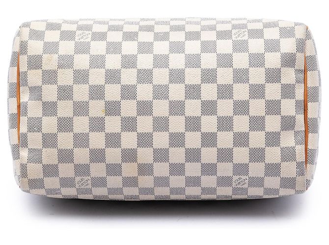 Borsa Boston Louis Vuitton Damier Azur bianca Speedy 30 Bianco - vista 3