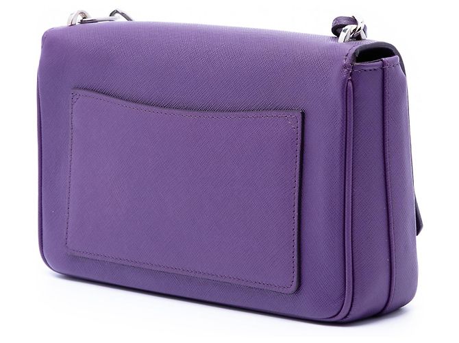 Borsa a tracolla Prada Saffiano Sound Lock viola Porpora - view 2