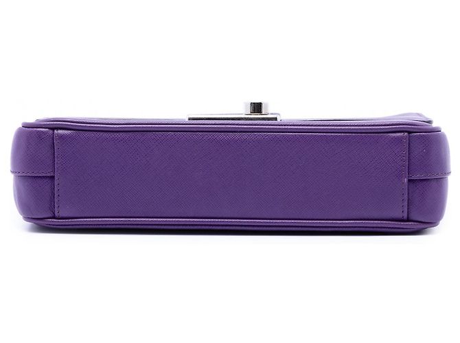 Borsa a tracolla Prada Saffiano Sound Lock viola Porpora - view 3