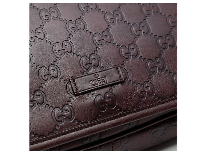 Borsa a tracolla Gucci Guccissima marrone - vista 5
