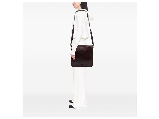 Borsa a tracolla Gucci Guccissima marrone - vista 6