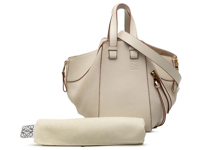 Bolsa Hammock em couro de bezerro de grão médio cor Tan LOEWE Camelo - vista 8