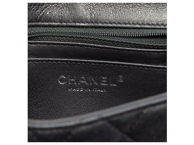 Borsa a tracolla Chanel Mini Square Classic in pelle di agnello, grigio - vista 5