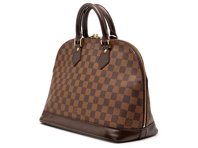 Borsa Louis Vuitton Damier Ebene Alma PM marrone - vista 2