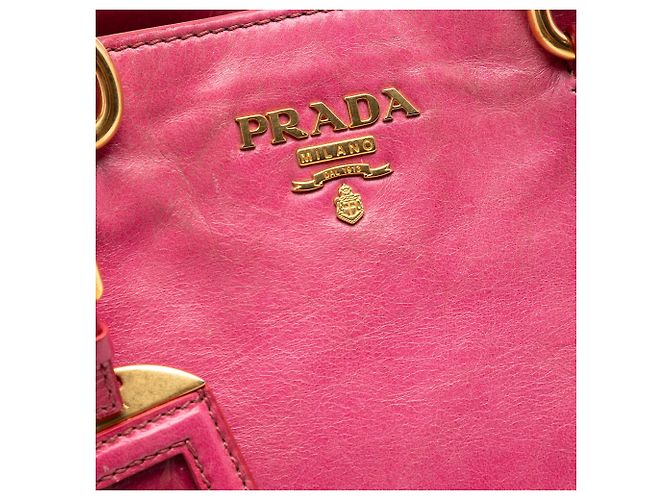 Prada Vitello Shine Satchel Rosa Pink - Ansicht 5