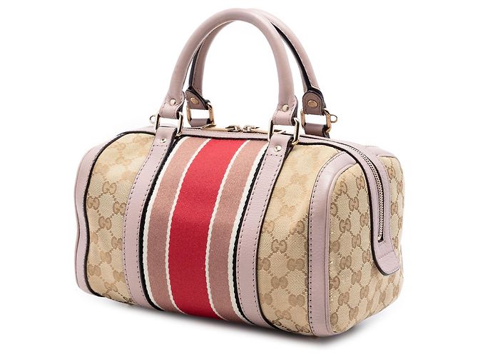 Borsa Boston e borsa a tracolla Gucci Small GG Canvas Web beige - vista 2