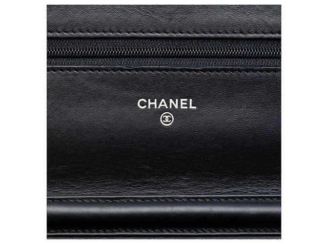 Bolsa transversal Chanel CC Patent Wallet On Chain preta Preto - vista 5