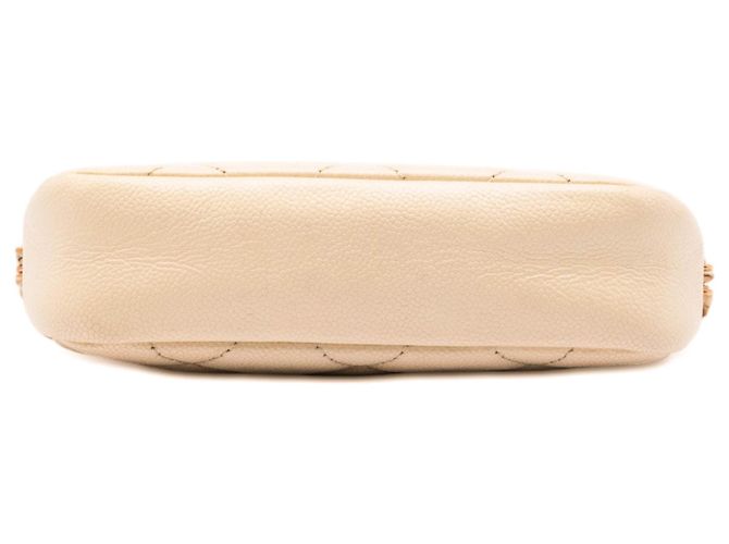 Camera Borsa a tracolla Chanel CC Quilted Caviar Melody Beige - vista 3