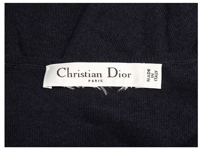 Christian Dior Kaschmir-Cardigan Navy Größe US S Blau - Ansicht 6