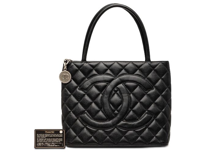 Tote Chanel Caviar Medallion nero - vista 8