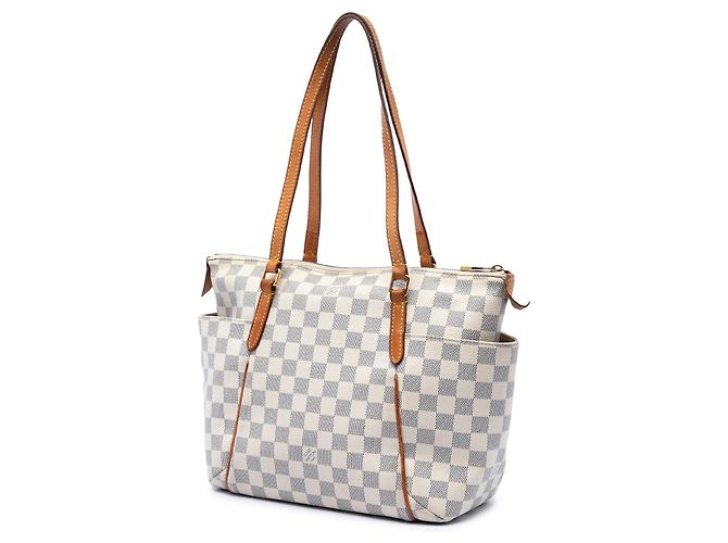 Borsa Tote White Louis Vuitton Damier Azur Totally PM Bianco - vista 2