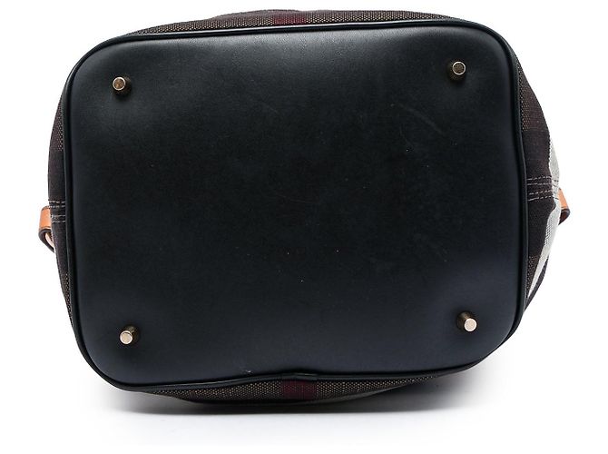 Borsa a secchiello Ashby con nappa e tela Mega Check marrone Burberry Medium - vista 3