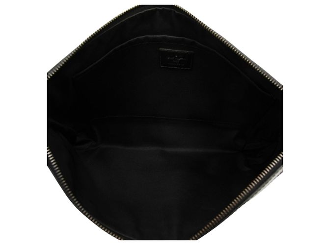 Pochette GM Louis Vuitton Monogram Eclipse Discovery nera - Clutch Nero - vista 4