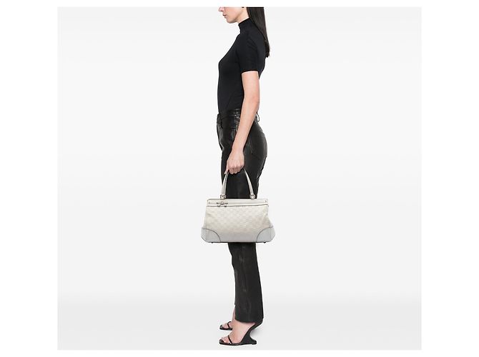 Tote Gucci Guccissima Mayfair bianco - vista 7