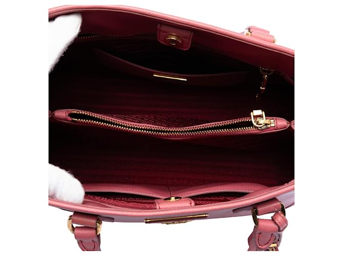 Borsa Prada Medium Saffiano Lux Open Promenade rosa - vista 4