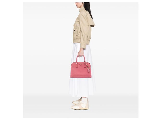 Borsa Prada Medium Saffiano Lux Open Promenade rosa - vista 6